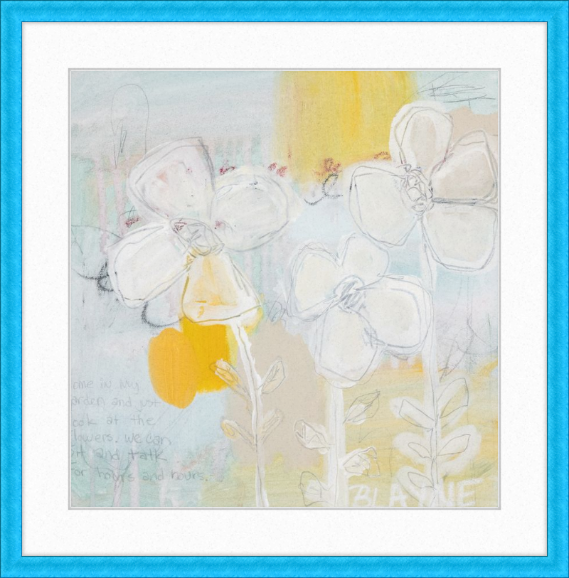 Three Yellow Flowers Framed Print