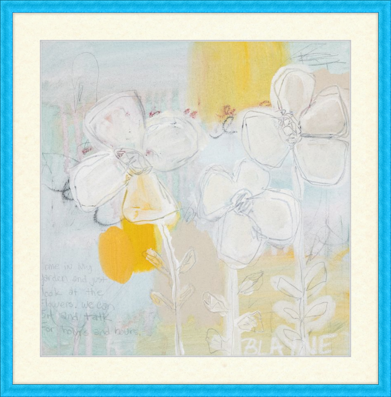 Three Yellow Flowers Framed Print