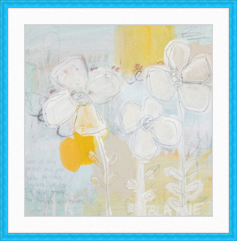 Three Yellow Flowers Framed Print