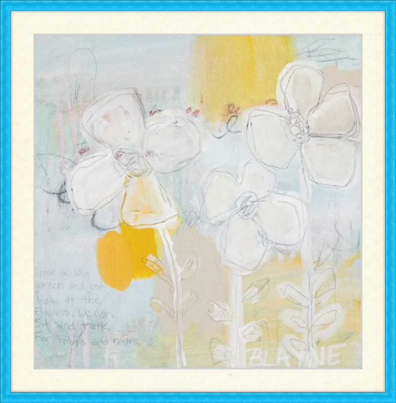 Three Yellow Flowers Framed Print