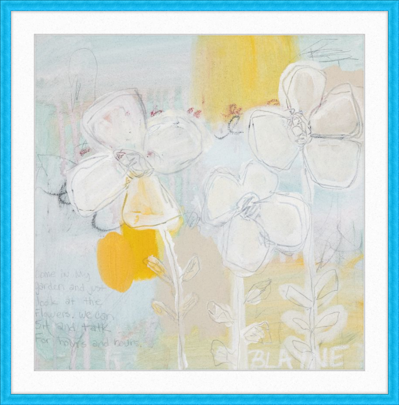 Three Yellow Flowers Framed Print