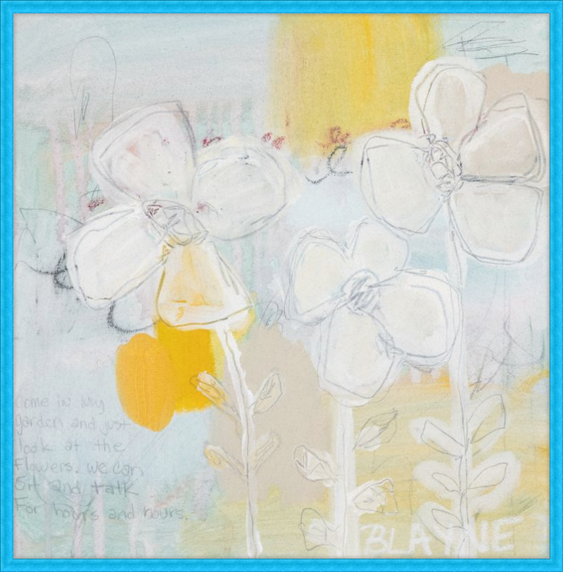 Three Yellow Flowers Framed Print