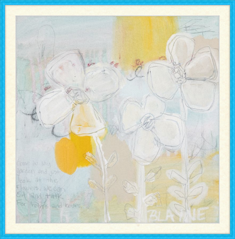 Three Yellow Flowers Framed Print