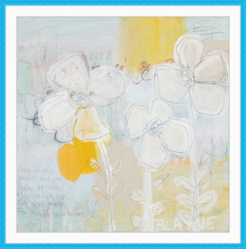 Three Yellow Flowers Framed Print