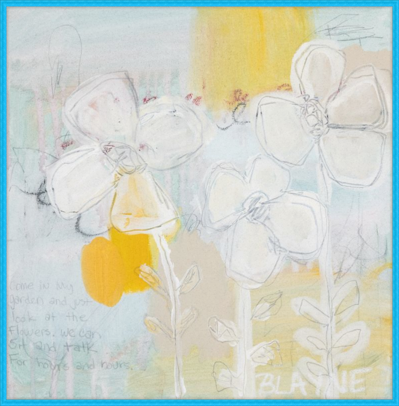 Three Yellow Flowers Framed Print