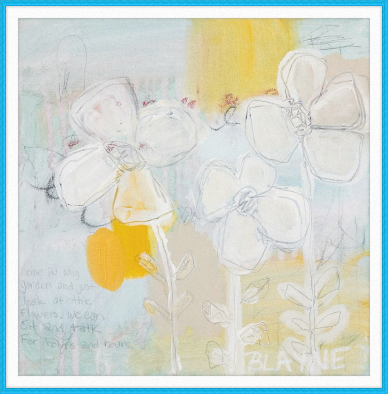 Three Yellow Flowers Framed Print