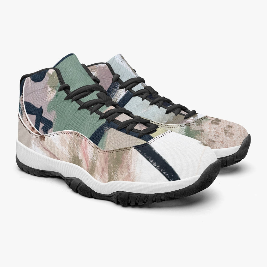 362.  AJ11 Basketball Sneakers (Stripe Customizable)