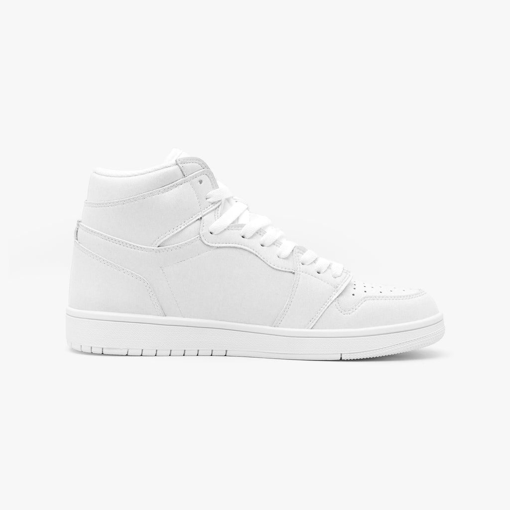 1035. AJ1 High-Top Leather Sneakers - White