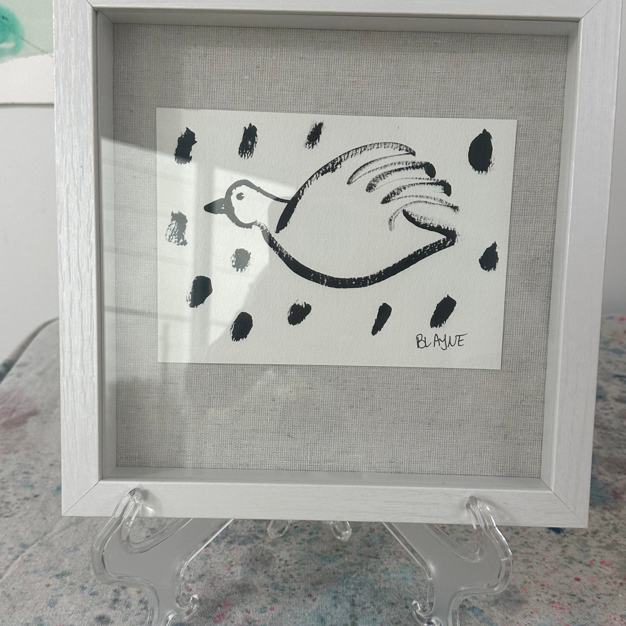 Bird Sketch Framed #2