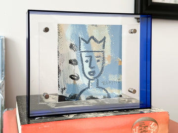 Blue King In Neon Blue Frame