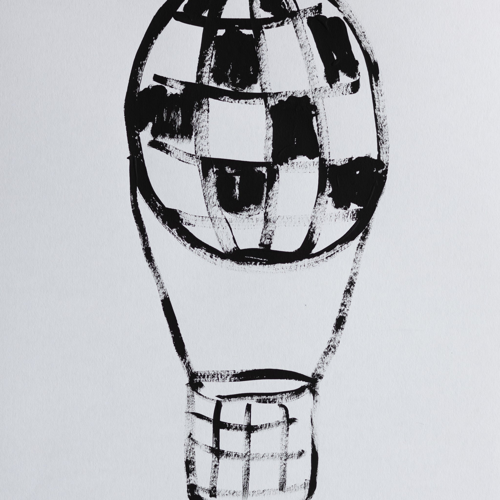 Hot Air Balloon Original Work On Paper