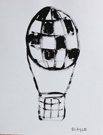 Hot Air Balloon Original Work On Paper