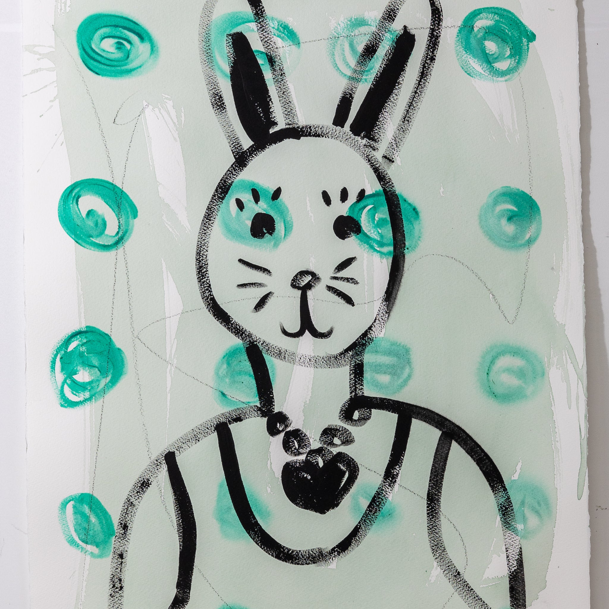 Portrait Of a Rabbit on Paper