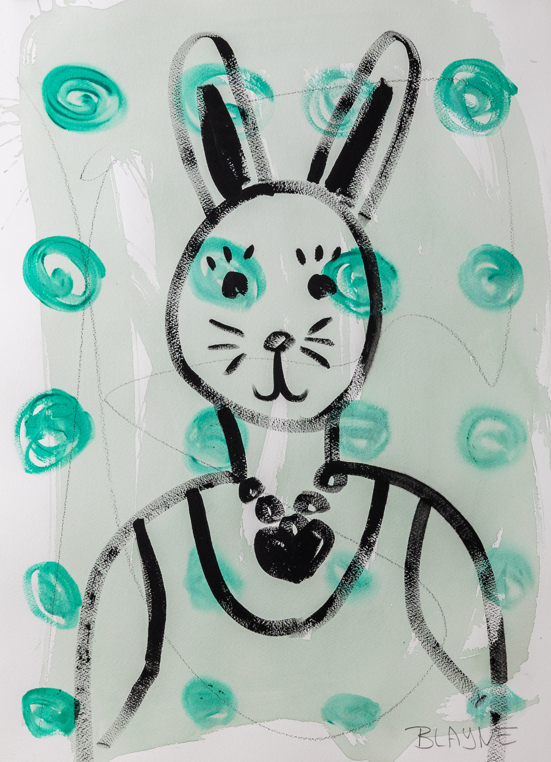 Portrait Of a Rabbit on Paper