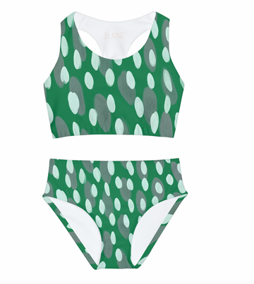 Green Dots Girls Two Piece Swimsuit (3-13 years)