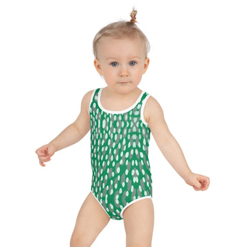 Green Dots Toddler Swimsuit (2T-7)