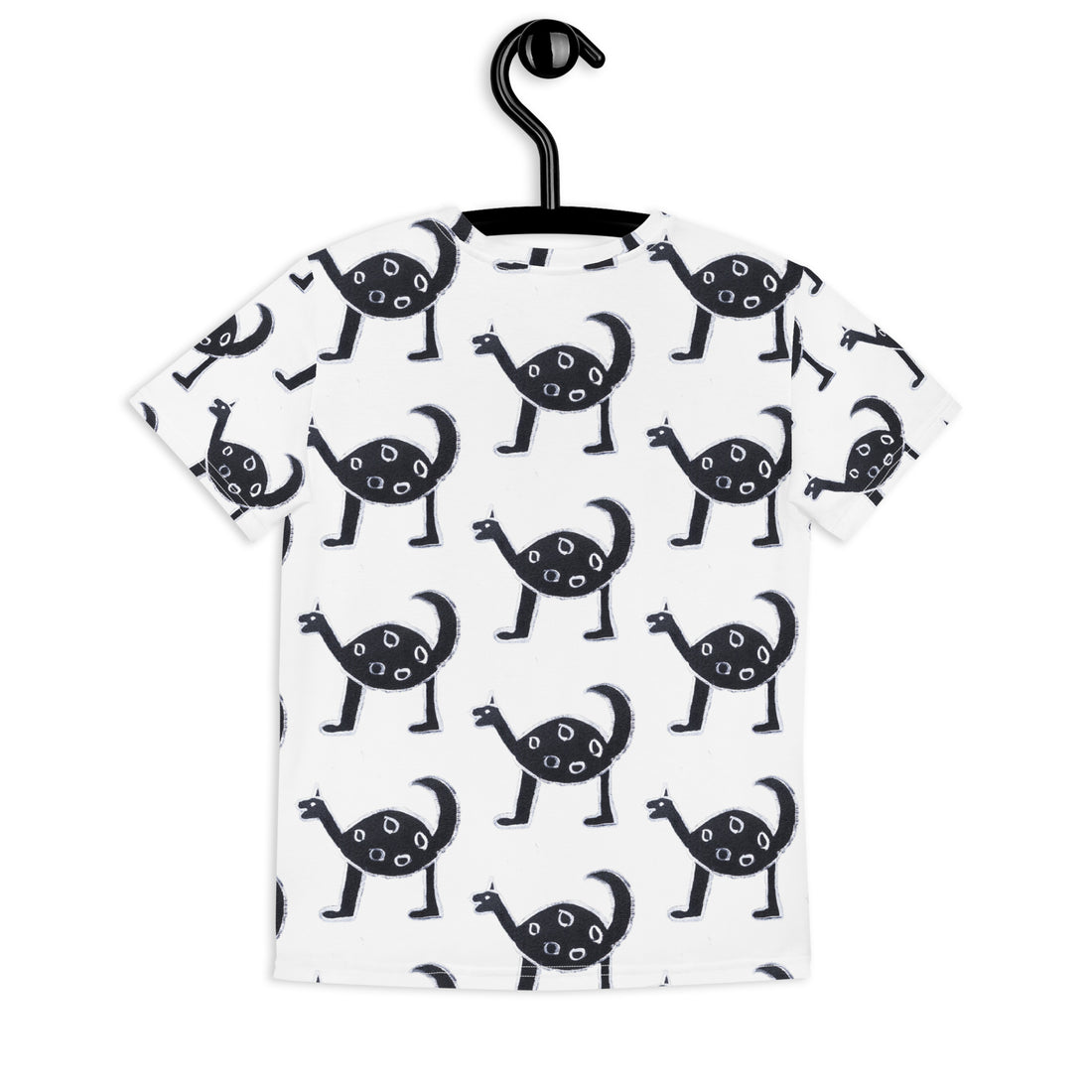 All Over Black And White Dino Tee