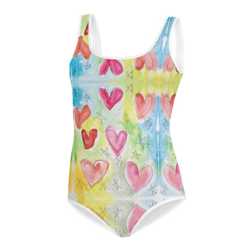 Hearts and Stars Youth Swimsuit