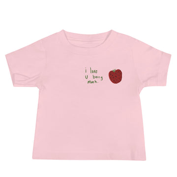 Embroidered "I Love You Berry Much" Baby T-shirt