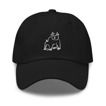 Embroidered Bulldog Hat