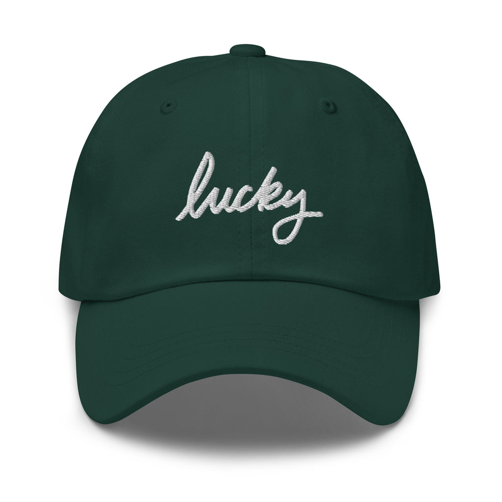 Lucky Hat - green and white