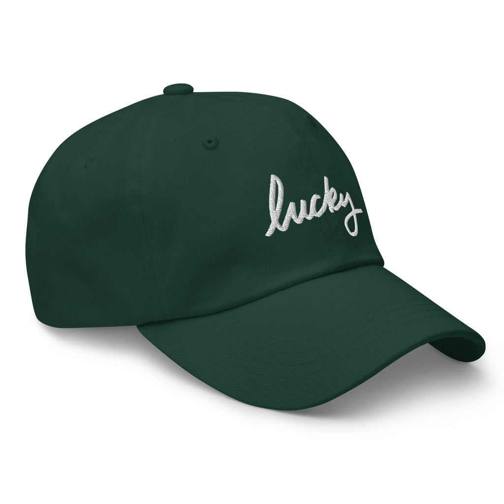 Lucky Hat - green and white