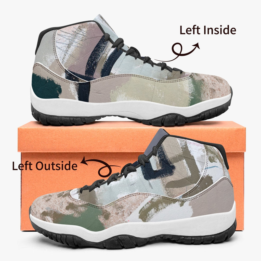 362.  AJ11 Basketball Sneakers (Stripe Customizable)