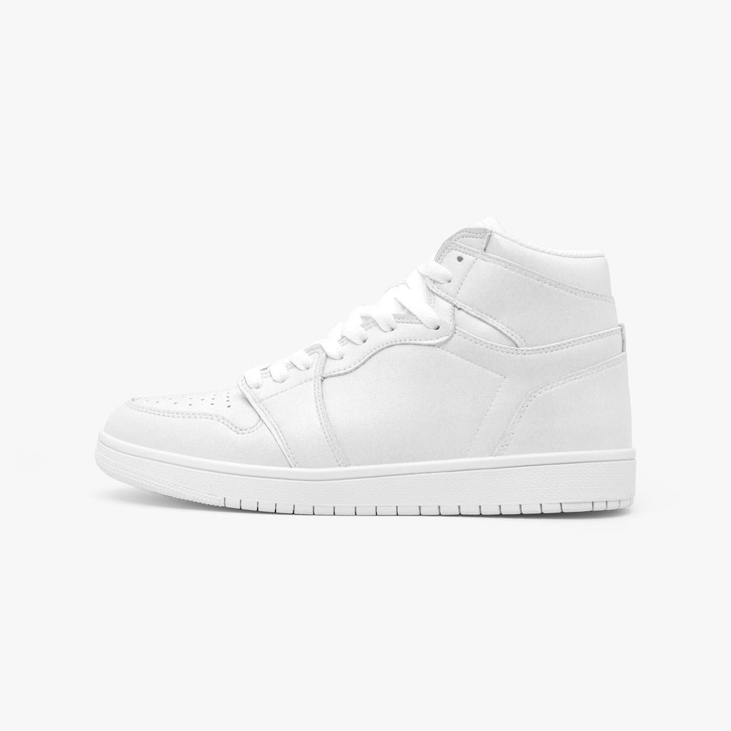 1035. AJ1 High-Top Leather Sneakers - White